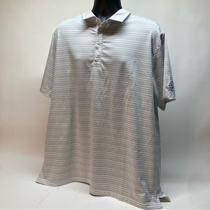 MATTE GREY Golf Polo Men Stripe Pacific Life Size 2XL XXL Polo